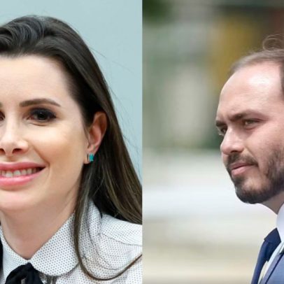 Flávio Bolsonaro anuncia Carlos e Carol De Toni ao Senado por SC