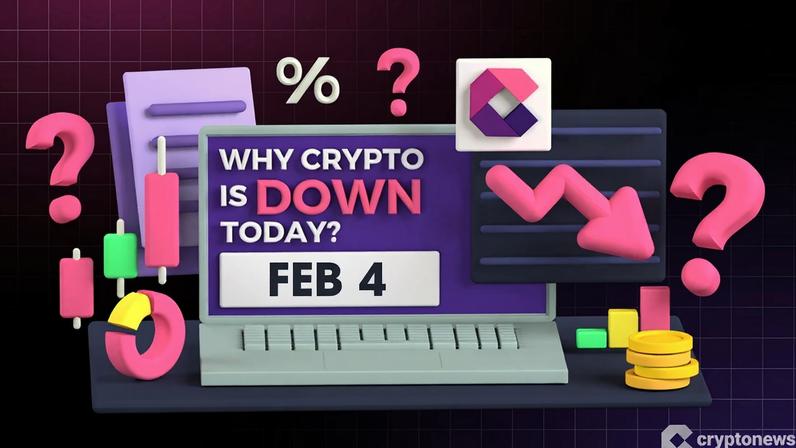 Criptomoedas caem hoje; fatores de baixa em 4 de fev de 2026