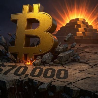 Suporte de $70.000 do Bitcoin é rompido, provocando grande êxodo de liquidez
