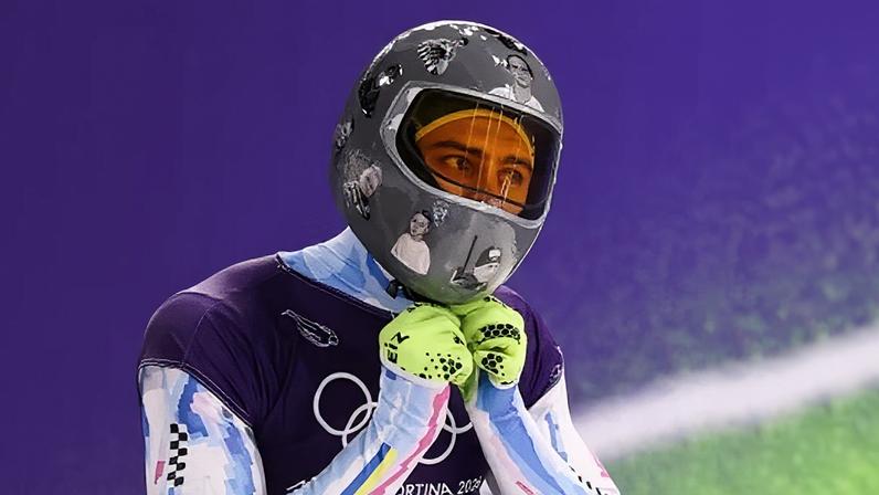 Ukraine skeleton athlete Vladyslav Heraskevych has been gifted more than $200,000 after being banned from the 2026 Winter Olympics over wearing a ‘helmet of memory’. Photograph: Richard Heathcote/Getty Images