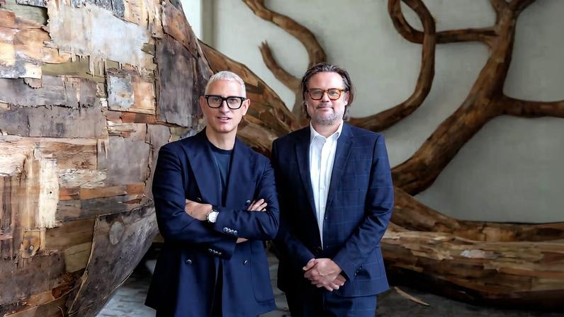 Sam Bardaouil and Till Fellrath, the co-directors of Hamburger Bahnhof in Berlin