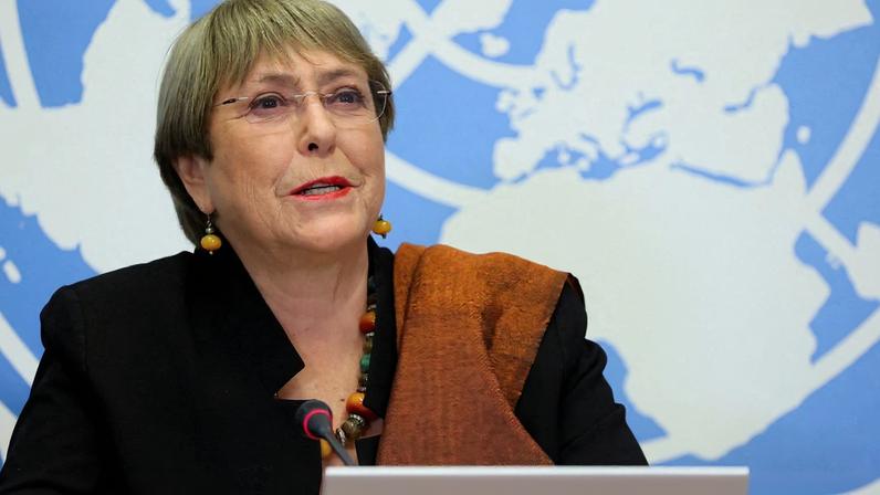 FILE PHOTO: UN High Commissioner for Human Rights Michelle Bachelet attends an event at the United Nations in Geneva