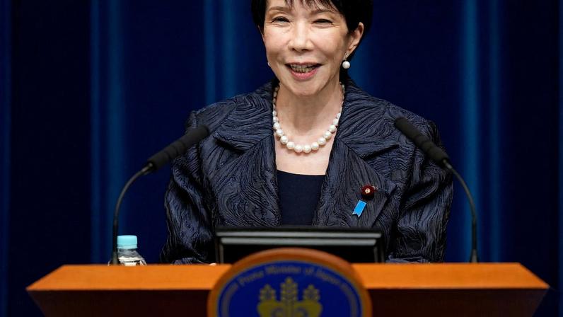 Japan's new Prime Minister Sanae Takaichi speaks during a press conference at the prime minister's office, in Tokyo, Japan, October 21, 2025. Reuters/Eugene Hoshiko/Proibida reprodução