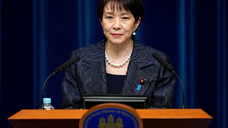 Japan's new Prime Minister Sanae Takaichi speaks during a press conference at the prime minister's office, in Tokyo, Japan, October 21, 2025. Reuters/Eugene Hoshiko/Proibida reprodução