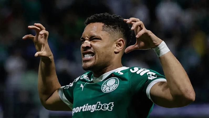 Vitor Roque marca em Palmeiras x Fluminense (Foto: Adriana Spaccasassi Bianchi/Mochila Press/Gazeta Press)