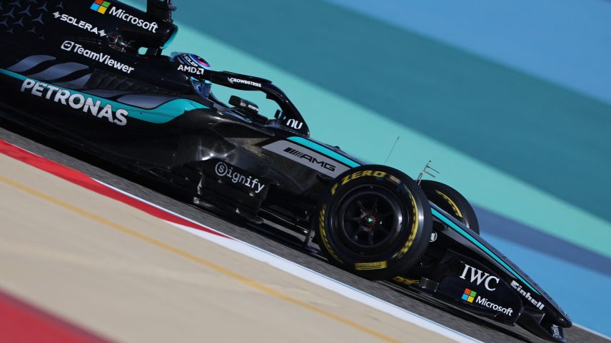 George Russell nos testes de pré-temporada da F1 2026 — Foto: Hamad I Mohammad/Reuters