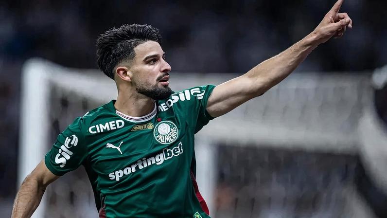 laco López marcou o gol da vitória do Palmeiras (Foto: Jhony Inácio/Agência Enquadrar/Gazeta Press)