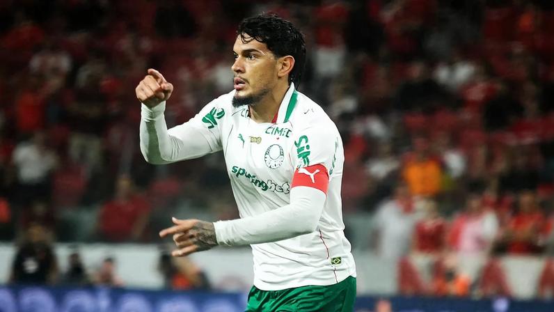 Gustavo Gómez comemora gol marcado pelo Palmeiras (Foto: Donaldo Hadlich/Código 19/Gazeta Press)