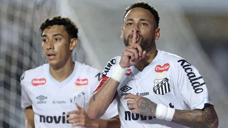 Neymar comemora gol marcado contra o Vasco (Foto: Guilherme Dionizio/Código19/Gazeta Press)