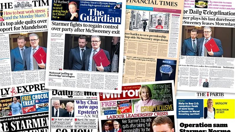 Morgan McSweeney deixa cargo após escândalo Mandelson-Epstein, jornais