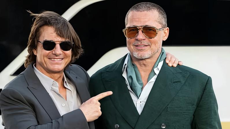 Tom Cruise and Brad Pitt in June 2025.