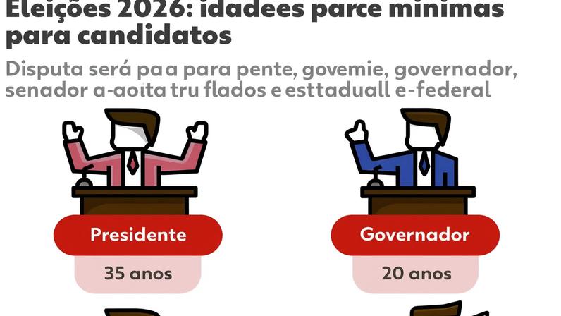 Idades mínimas para candidaturas nas eleições de 2026 — Foto: Arte/g1