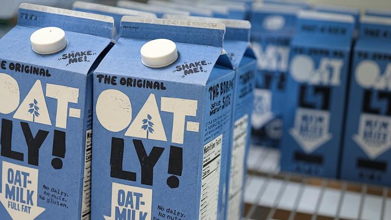 Oatly products in a US store.