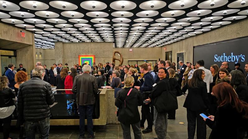 The new lobby at Sotheby’s New York in the Breuer Building