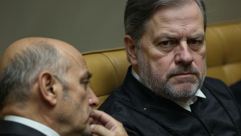 Alexandre de Moraes e Dias Toffoli na abertura do ano judiciário no Supremo