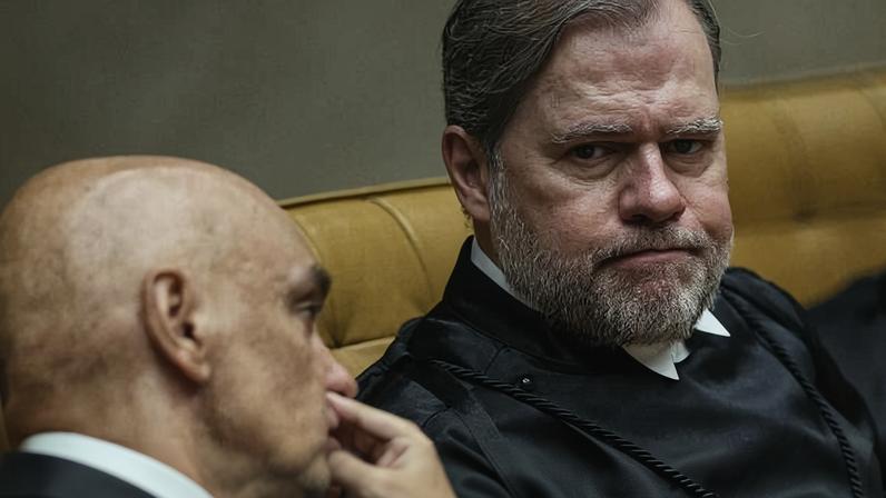 Alexandre de Moraes e Dias Toffoli na abertura do ano judiciário no Supremo Tribunal Federal