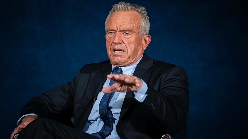 Robert F Kennedy Jr speaks during an announcement in Washington DC on 2 February.