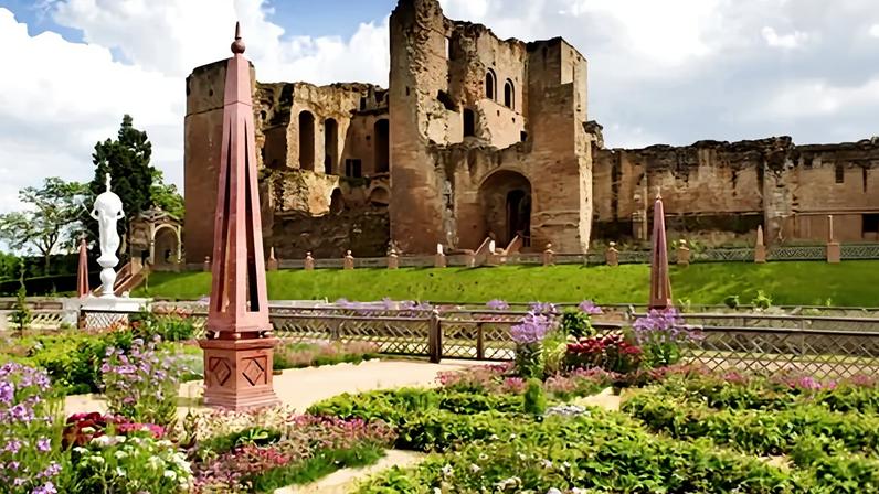 Kenilworth Castle in Warwickshire. A feature of the bonding benches will be a sliding notice that people can set to ‘up for a chat’ or ‘craving quiet’. Photograph: Heritage Image Partnership Ltd/Alamy