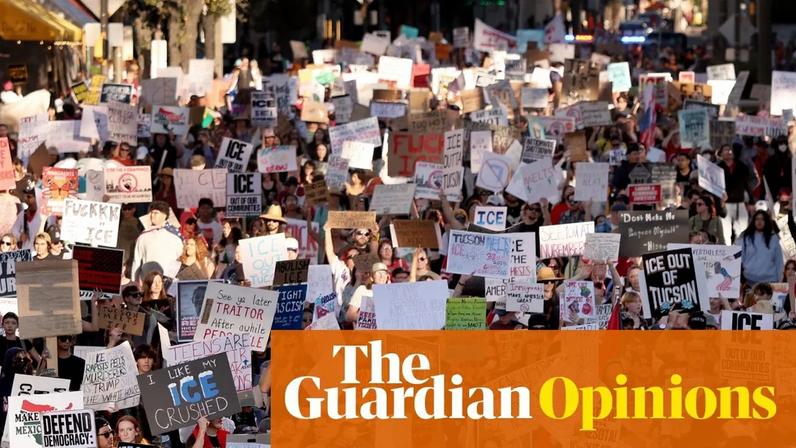 ‘The sentiment that ICE abuses have aroused has combined with an overwhelming sense of betrayal on the economy to foster a combustible anti-Trump feeling.’ Photograph: Kelly Presnell/AP