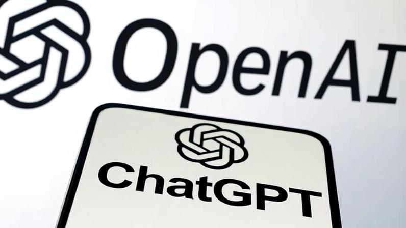 Illustration showing OpenAI and ChatGPT logos