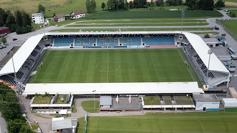 An aerial view of Altach’s home ground.