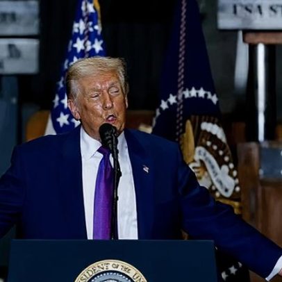 Trump defende tarifas em comício pré-eleitoral na Geórgia, estado-chave