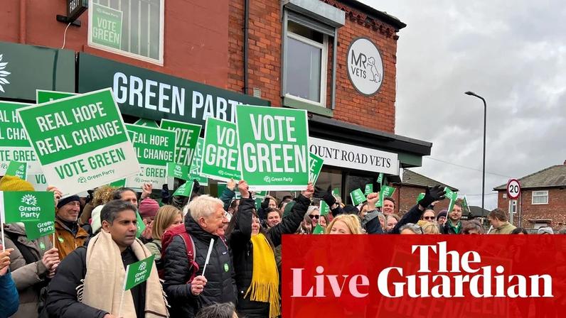 Gorton and Denton byelection campaign hits final day with new poll saying it is too close to call who will win – UK politics live