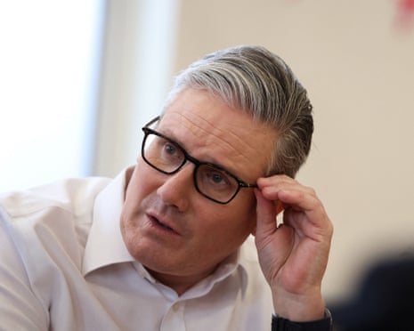 Keir Starmer in Hertfordshire on Tuesday.
