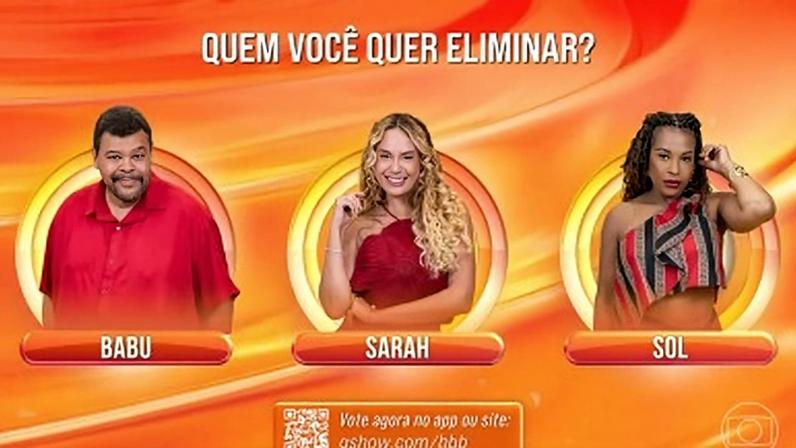 Vote em quem você quer eliminar: Babu Santana, Sarah e Sol Vega