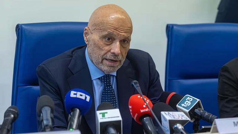 Milan’s chief prosecutor, Marcello Viola, at Monday’s press conference.