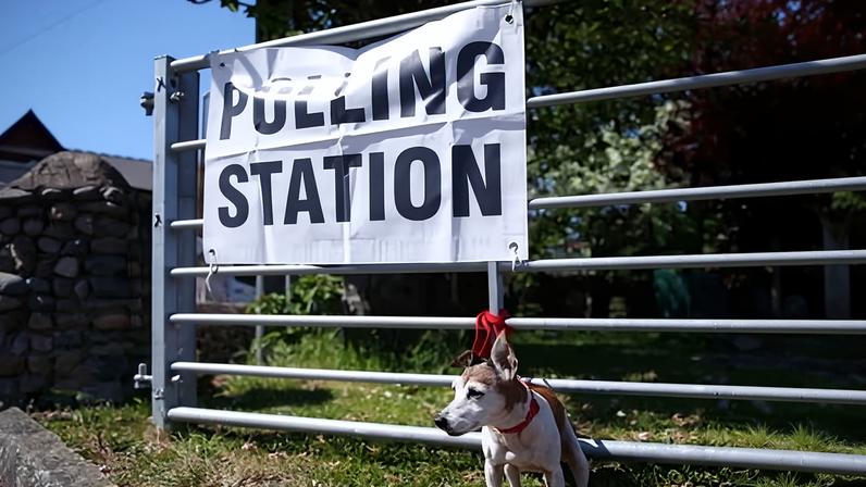 A polling station in Lancashire, which has a quarter of England’s 30 reinstated council elections.