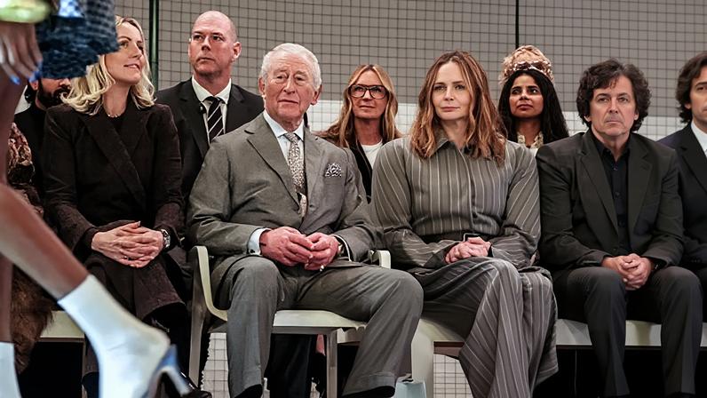 King Charles joined Stella McCartney at the opening show of London Fashion Week.