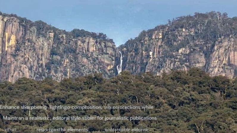 A waterfall in Mount Buffalo national park where the search for fugitive Dezi Freeman is due to continue.