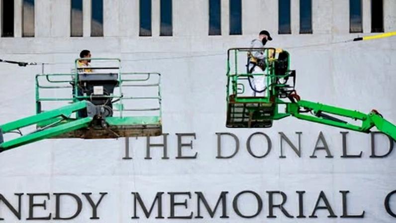Donald Trump said he will seek to close the Kennedy Center performing arts center in Washington for two years beginning in July for construction.
