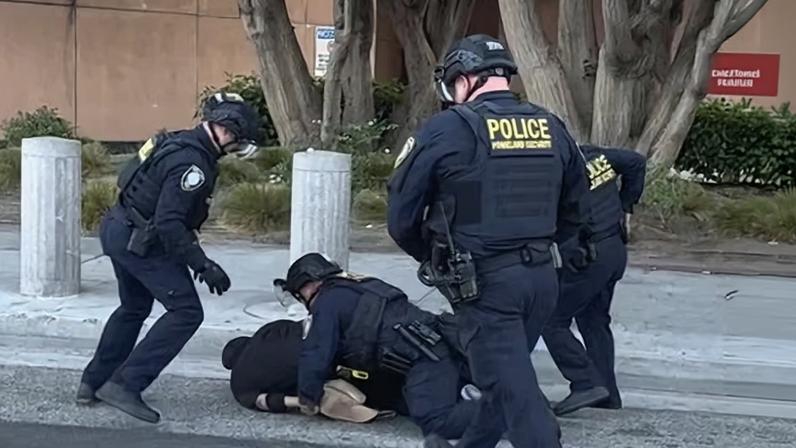 Caso é arquivado contra manifestante de LA por agressão a oficial federal