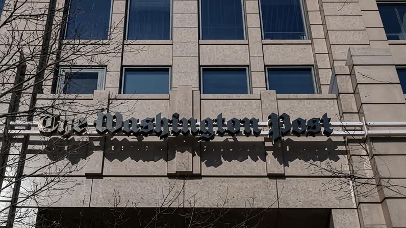 The Washington Post building in Washington DC, seen on 5 February.