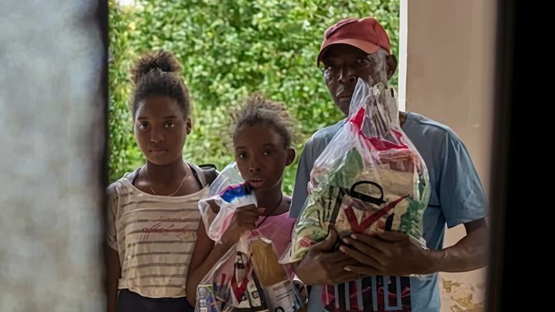 A recipient of Mexican humanitarian assistance at their home in Havana, Cuba. The oil embargo has led to energy and humanitarian crisis in Cuba.