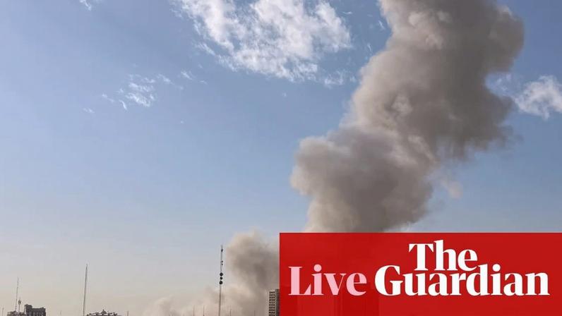 Smoke rises on the skyline after an explosion in Tehran, Iran on Saturday 28 February