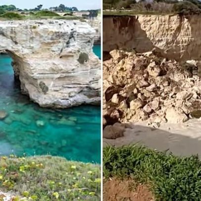 Arco dos Namorados da Itália desaba no mar no Dia dos Namorados