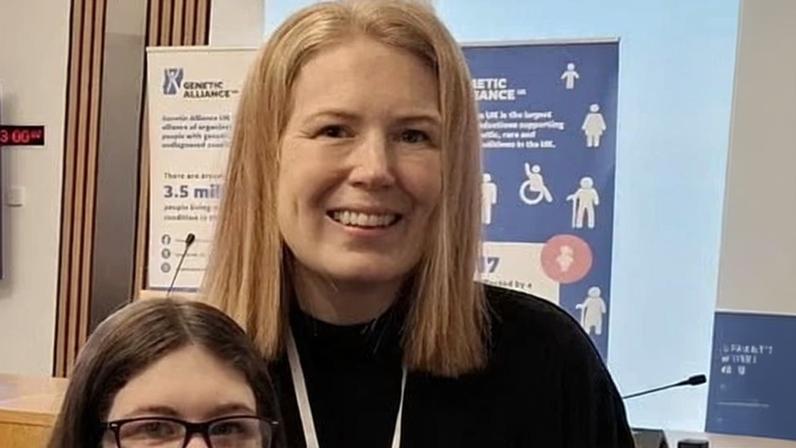 Ali Reed and her daughter Emma, who has Williams syndrome which affects about one in 18,000 people across the UK.