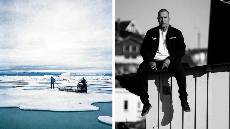 Left: Image from Inuuteq Storch’s *Soon Will Summer Be Over* (2023). Right: Inuuteq Storch Soon Will Summer Be Over: Courtesy of the artist and Wilson Saplana Gallery. Storch portrait: Kuutak Olsen