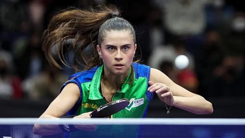 Bruna Takahashi no WTT Commander de Lima 2025 (Foto: World Table Tenis)