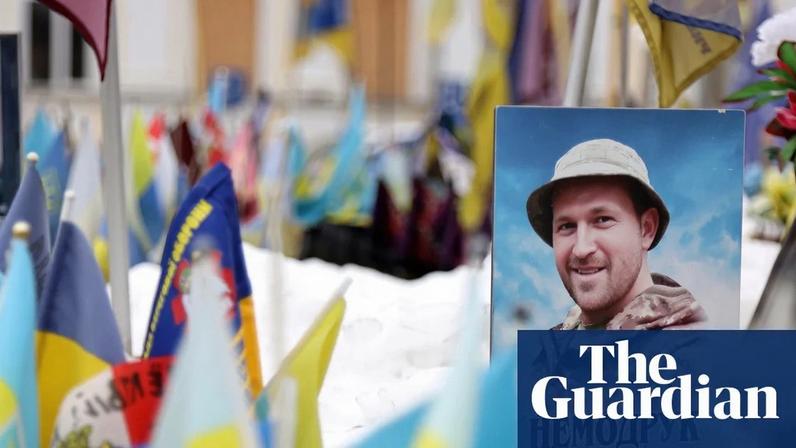 A makeshift memorial to fallen Ukrainian soldiers in Odesa. Ukraine has also to contend with the sheer exhaustion of so many of its best units and soldiers.