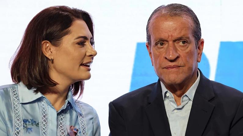Michelle Bolsonaro e Valdemar Costa Neto. Foto.: Beto Barata/ PL