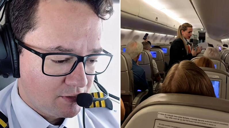 O piloto João Paulo de Almeida abençoou a tripulação. (Foto: Reprodução/Instagram/João Paulo de Almeida/Pedro Duarte)