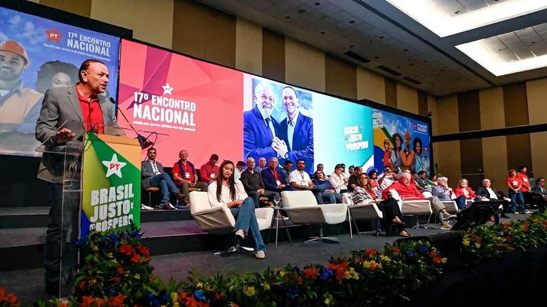 O presidente nacional do PT, Edinho Silva, em encontro do partido. Foto: Divulgação/PT Brasil