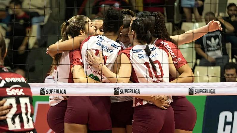 Sesc RJ Flamengo x Barueri na Superliga Feminina (Foto: Mariana Sá/ Flamengo)