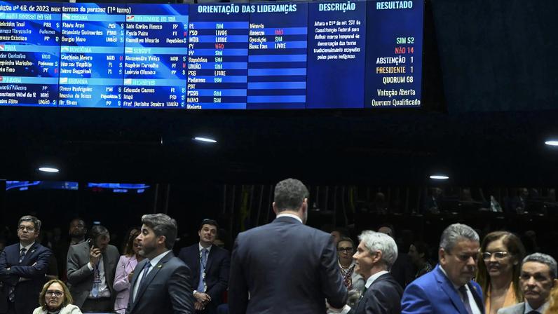 Plenário do Senado Federal durante sessão deliberativa ordinária. Ordem do dia. (Foto: Carlos Moura / Agência Senado)