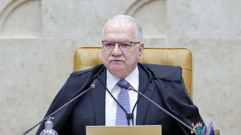 Fachin na sessão de encerramento do Ano Judiciário 2025. Foto: Rosinei Coutinho/STF