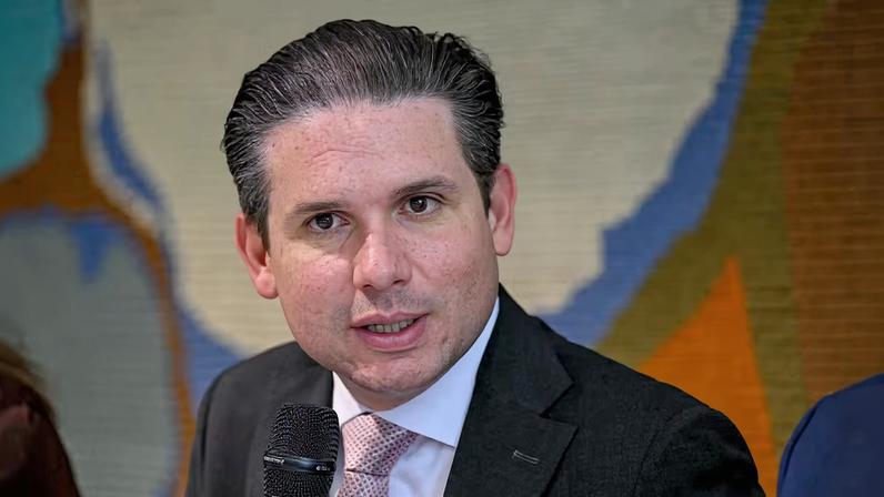 O presidente da Câmara dos Deputados, Hugo Motta, em encontro com jornalistas. — Foto: Douglas Gomes/Câmara dos Deputados